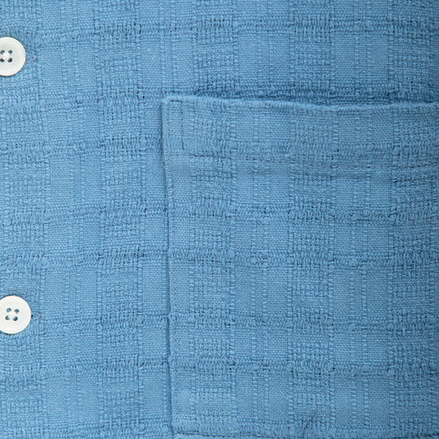 Hello Sunflower Spacey SS Shirt Blue 230 1187 Degli Uberti